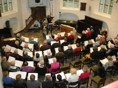 Studiedag Melodysingers Meppel met Con Amore in Kerk Oosterhesselen op 8 maart 2013